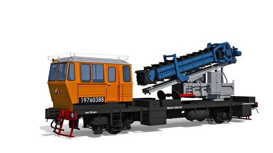 Support digger motor rail